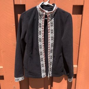 embroidered fleece jacket